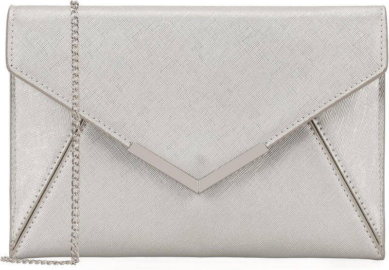 DEXMAY DM Dexmay Women Envelope Clutch Handbag Medium Saffiano Leather Foldover Clutch Purse - Image 1